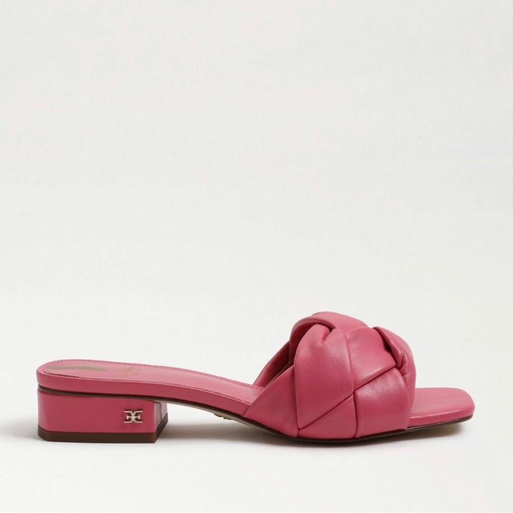 NIB Sam Edelman Dawson Slide Sandal in Carmine Rose - Picture 5 of 9
